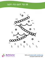 Connect the Dots to 25 - Christmas Tree
