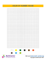 Grid Color By Numbers - House