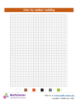 Grid Color By Numbers - Ladybug