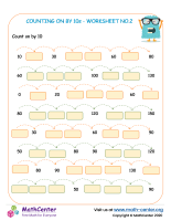Skip counting by 10s  - worksheet no.2