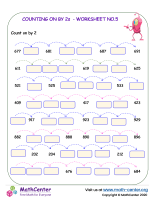 Count by 2s  - worksheet no.5
