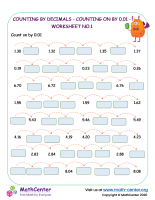 Counting by decimals - counting on by 0.01 - worksheet no.1.docx
