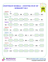 Counting by decimals - counting on by 1dp - worksheet no.2.docx