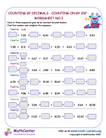 Counting by decimals - counting on by 2dp - worksheet no.3.docx
