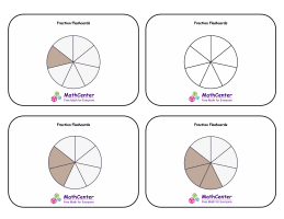 Fraction Flashcards - Sevenths