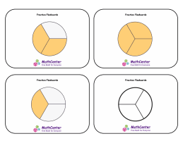 Fraction Flashcards - Thirds and Sixths