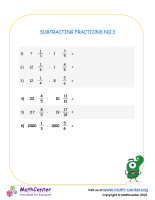 Subtracting Fractions No.3