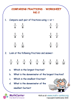 Comparing Fractions No.2