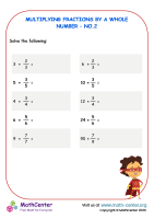 Multiplying fractions by a whole number No.2