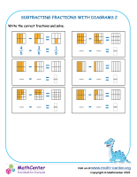 Subtracting Fractions with Diagrams 2