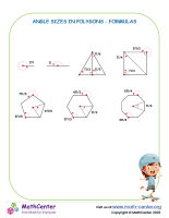 ANGLE SIZES IN POLYGONS - FORMULAS