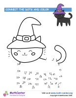 Halloween Cat Connect The Dots To 34