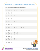 Exponents as repeated multiplication No.1