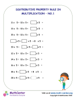 Distributive property rule in multiplication No.1