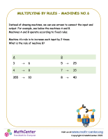Multiplying and dividing – Machines Worksheet No.6