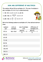 Sum and difference of multiples No.1