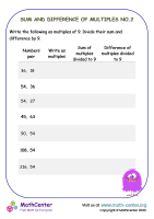 Sum and difference of multiples No.2