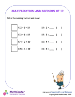 Multiplication and division of 19
