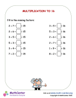 Multiplication to 16