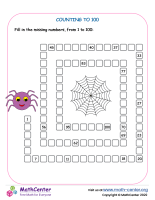 Counting To 100 – Worksheet No.1