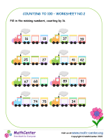 Counting To 100 – Worksheet No.2
