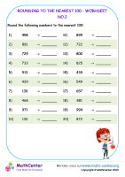 Rounding to the nearest 100 - worksheet no.2