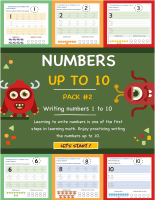 Numbers up to 10 - Writing the numbers - 1 to 10