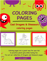 Dragons & dinosaurs coloring pages
