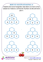 Muro de sumas hexagonal - Hoja 1 A