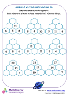 Muro de sumas hexagonal - Hoja 2 B