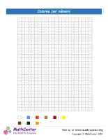 Cuadrícula para Colorear por números - Ciervo