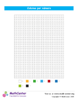 Cuadrícula para Colorear por números - Gallo