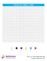 Cuadrícula para Colorear por números - Araña