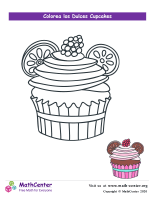 Colorear el cupcake N° 5