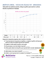 Gráfico Lineal Hojas De Cálculo 3E Girasoles
