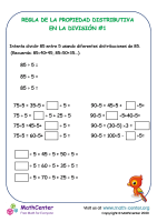 Regla de la propiedad distributiva en la división #1