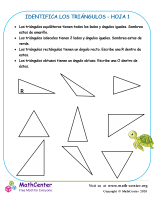 Identifica Los Triángulos Hoja 1