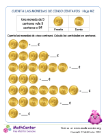 Contando monedas de 5 centavos (2) (Argentina)