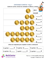 Contando las monedas de 25 centavos - Hoja De Cálculo (2) (Argentina)