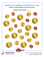 Encuentra monedas de 25 centavos (1) (Argentina)