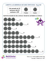 Contando monedas de 10 centavos (2) (Ecuador)