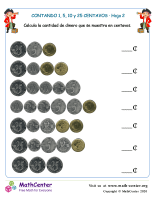 Contando 1, 5 , 10 y 25 centavos (2) (Ecuador)
