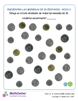 Encuentra monedas de 10 centavos (2) (Ecuador)