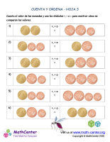 Cuenta y ordena las Monedas de Euro 3