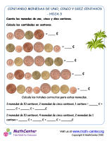 Contando diez cinco centavos de un Euro 3