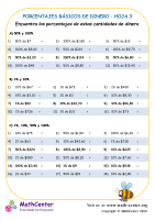 Porcentajes Básicos De Dinero - Hoja 3
