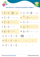 Multiplicar Y Dividir Fracciones Examen 5