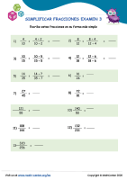 Simplificar Fracciones Examen 3