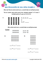 Multiplicación De Una Cifra Examen 2
