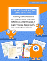 Fundamentos de álgebra: Libro de trabajo 2 - Generar expresiones